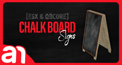 [ESX / QBCore] CHALKBOARD / BLACK BOARD SIGN